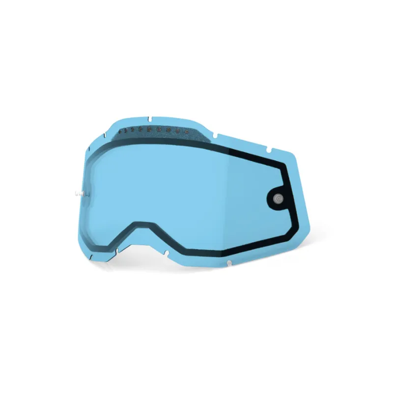 100% Racecraft 2/Accuri 2/Strata 2 Dual Pane Vented Lens in Blue